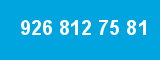 926 812 75 81 926 812 75 81
